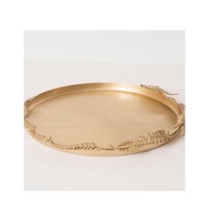 Plateau de service plaqué or, personnalisé, carré, en métal, écologique, pour hôtel, mariage, restaurant, maison, emballage standard en carton, 5-10 jours