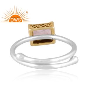 แหวนพลอยมูนสโตนสีรุ้งประดับอัญมณีสีเงินสเตอร์ลิงธรรมชาติดีไซน์ล่าสุดสำหรับเป็นของขวัญสำหรับผู้หญิง - Product Image 4