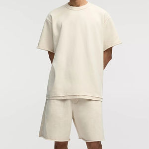 Conjuntos de 2 piezas de color contrastante, Conjunto de camiseta y pantalones cortos de gran tamaño, conjuntos de camiseta y pantalones cortos de dos piezas para hombre, ropa para hombre - Product Image 5