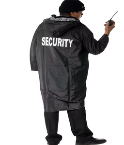 Uniforme de sécurité à capuche uniforme de garde de sécurité avec étiquettes utilisation hivernale pour la garde - Product Image 1