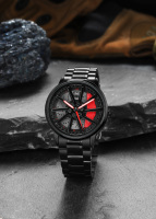 Montre à mouvement à quartz avec roue tournante 3D originale, étanche, modèle gyroscopique pour homme, rotation à 360° pour Dodge Vipper Voodoo