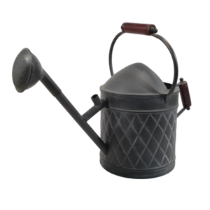 Arrosoir en métal fait à la main forme personnalisée concepteur arrosoir gris enduit de poudre conception en relief vente en gros de canne à eau en métal - Product Image 1