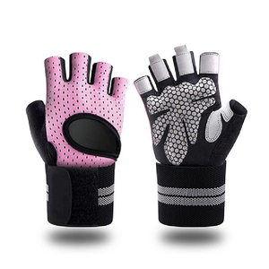 Gants d'entraînement sans doigts pour la musculation, le CrossFit et la musculation, paume rembourrée avec support de poignet réglable - Product Image 1