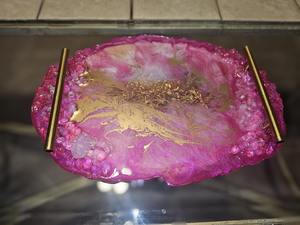 Plateau en résine à prix avantageux avec sous-verres, modèle simple et élégant, ensemble de sous-verres pour un usage quotidien à la table - Product Image 2