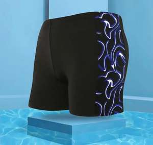Patrón Hombres Hombre Natación Traje de baño Pantalones cortos Traje de baño Troncos Nadar Negro Azul Ropa de playa Calzoncillos Pantalones cortos de playa - Product Image 4