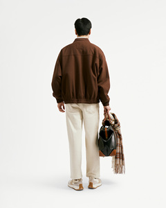Veste matelassée à manches longues en polyester respirant, coupe ample, décontractée, unie, taille personnalisée, automne pour hommes, routine Vietnam - Product Image 4