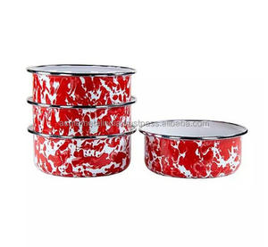 Tazón para servir comida esmaltado de la más alta calidad, tazón para servir sopa de Metal, Ideal para hoteles, restaurantes, artículos de mesa para eventos de bodas - Product Image 3