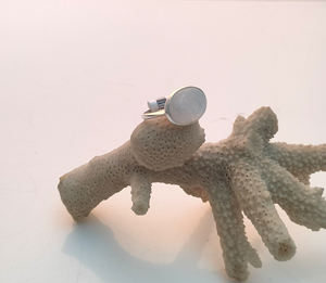 925 bague de fiançailles en argent Sterling pierre de lune cabine pierres précieuses bijoux fins pour mariage des femmes en vrac diamant lunette principale réglage - Product Image 3