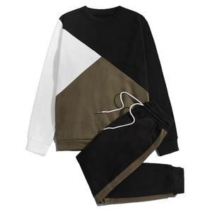 Pantalon de survêtement pour homme avec broderie de lettres et cordon de serrage à la taille et pull thermique Logo personnalisé 2025 Jogging Suit 100% Cotton Tracksu - Product Image 3