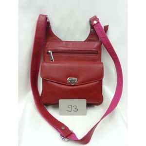 Sacs en cuir véritable de couleur rouge Parfaits pour les filles Sangle réglable Fermeture éclair Imperméable Grande capacité Sacs à bandoulière Sacs à main de qualité supérieure - Product Image 3