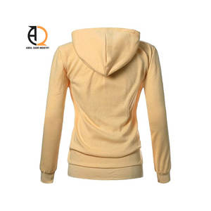 เสื้อฮู้ดแขนยาวสำหรับผู้หญิงผ้าฝ้ายออกแบบได้ตามต้องการระบายอากาศมีซิปไซส์ใหญ่ - Product Image 4