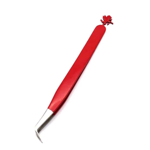 Pince à cils professionnelle de qualité supérieure en acier inoxydable, légère, ergonomique, anti-magnétique, outil à cils personnalisé, longueur 10 mm - Product Image 4