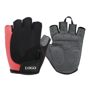 Guantes deportivos de cuero ventilados transpirables de medio Dedo de alto rendimiento para hombres y mujeres empuñaduras sin dedos para gimnasio de Fitness - Product Image 1