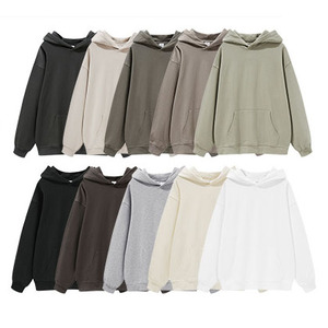 Hip Hop Hoodies Hommes Blanc Diverses Couleurs 100% Coton Hommes Cropped Hoodie Streetwear Surdimensionné Coton Heavyweight Hoodies - Product Image 6