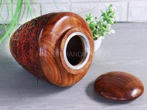 Wooden Cremation Urn <b>for</b> Human <b>Ashes</b> Full Carved American Style Adult Burial <b>Keepsake</b> Funeral Supplies Higher Handicrafts Custom - Product Image 2