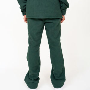 OEM Custom Logo <b>Men's</b> Casual Flare Sweatpants Mid Waist Flared <b>Joggers</b> with Stacked Pockets Streetwear Style Trousers - Product Image 6