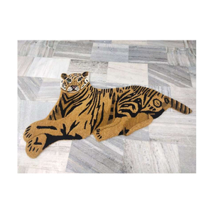 Fournisseur indien de tapis de zone imprimé tigre touffeté en laine disponible au prix - Product Image 1