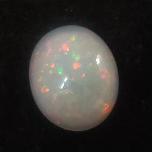 Opale éthiopienne naturelle, 20x16mm, cabochon ovale, 16.25 carats, opale véritable, pour bijoux, plein de feu, opale blanche, pierres précieuses - Product Image 5