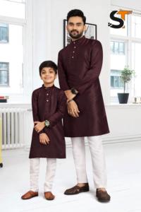 Haut de gamme Dubaï et Qatar Style Garçon et Hommes Vêtements Combo Ensemble Populaire Coton Kurta Payjama Kurti Style - Product Image 4