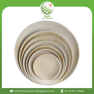 Assiette jetable en feuille de palmier biodégradable naturelle 100% pour mariages et événements But de service alimentaire - Product Image 2