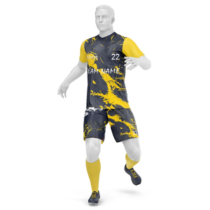 Ensemble maillot et short de football pour homme, conçu pour l'entraînement régulier et les matchs compétitifs, confort et circulation de l'air. - Product Image 1