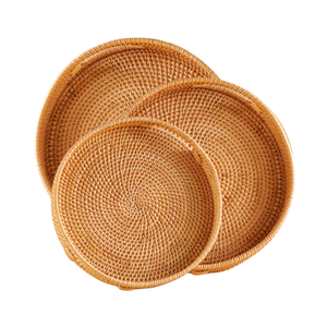 ถาดหวายแบบชนบทและใช้งานได้จริงสำหรับใช้ในบ้านร้านกาแฟสปาและโรงแรมบูติก - Product Image 1