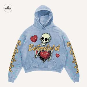 เสื้อฮู้ดกราฟิก Dtg เสื้อฮู้ดมีฮู้ดสำหรับผู้ชายเสื้อมีฮู้ดระบายความร้อนด้วยกรดสำหรับฤดูหนาวโลโก้ออกแบบได้ตามต้องการ - Product Image 5