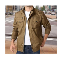 Blouson bomber en jean pour homme, écologique, décontracté, élégant, léger, coupe-vent pour l'hiver