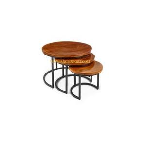 Tables gigognes à café en métal à la conception unique Différentes tailles Table d'angle décorative pour la maison pour mariage et ferme - Product Image 3