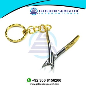 Customized Dental Forceps Key-chain <b>Dentist</b> Hygienist Student <b>Gift</b> Gold Plate Bulk Wholesale Dental set surgical instruments - Product Image 5