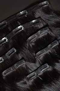 100% Human Hair <b>Clip</b> in <b>Extension</b> - Product Image 3