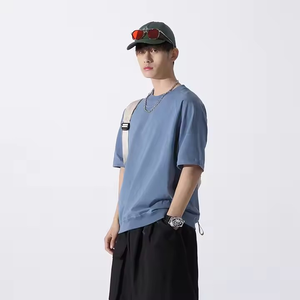 เสื้อยืดแขนสั้นสำหรับผู้ชายเสื้อยืดโอเวอร์ไซส์เนื้อผ้าฝ้าย100% ระบายอากาศได้ดีดีไซน์ใหม่สำหรับผู้ชายสำหรับฤดูร้อนออกแบบโลโก้ได้ตามต้องการ - Product Image 3