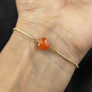 Handmade Natural Heart-Shaped Fine Jewelry Tiny Gemstone Connector Gold Vermeil <b>Wire</b> Wrapped High Quality Fine Jewelry Findings - Product Image 4