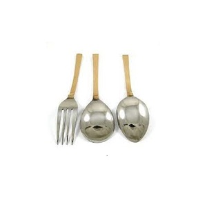 Vente en gros cuillère fourchette en laiton design moderne feuille cuillère à thé de luxe et taille personnalisée cuillère en laiton prix bon marché - Product Image 4