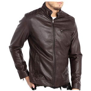 Blouson d'hiver tendance en cuir de vachette véritable marron pour homme, tailles XL-6XL, avec gilet intérieur rembourré et fermeture éclair, idéal pour l'extérieur - Product Image 6
