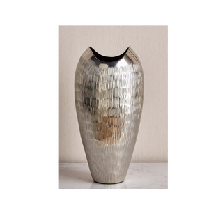 Style tendance Vase à fleurs martelé couleur argent Design fabuleux décoration de café nouvelle utilisation de Pot de fleur de qualité supérieure pour les cadeaux - Product Image 3