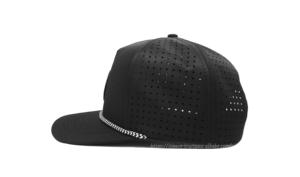 Vente en gros de casquettes de camionneur à 5 panneaux avec détail de corde en caoutchouc Basic Bill légèrement pré-incurvé Chapeaux ODM Vietnam de haute qualité - Product Image 4