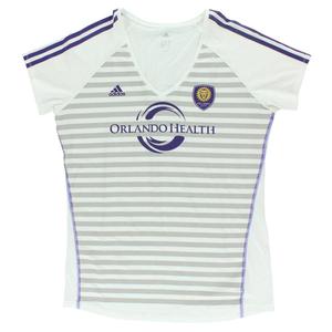 Adidas <b>Womens</b> Orlando City SC MLS Club <b>T</b> <b>Shirt</b> <b>White</b> XL, Color: <b>White</b>/Purple 100% Authentic - Product Image 4