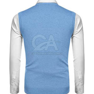 Wholesale Autumn Winter Knitwear <b>Men</b> <b>Sleeveless</b> Knitted Sweater Vest <b>Men</b> <b>Sleeveless</b> <b>Pullover</b> Vest - Product Image 3