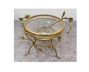 ขาตั้งชามแก้วทรงพิเศษ ดีไซน์โดดเด่น ชุบทองอะลูมิเนียม สำหรับใส่ผลไม้อบแห้งและช็อกโกแลตในงานปาร์ตี้ - Product Image 1