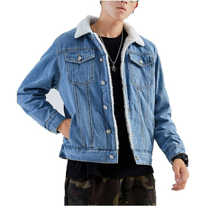 Best Selling Men's Casual Coated <b>Denim</b> <b>Jacket</b> Stand High Street Style Quality Export-Oriented OEM Wholesale for Winter Season - Product Image 2