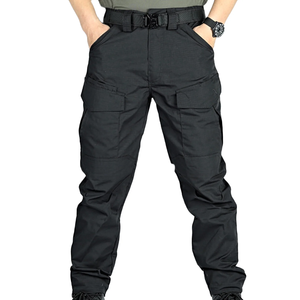 Pantalon cargo chino en polyester de qualité supérieure pour homme, design personnalisé, uni, multi-poches, décontracté, taille haute, écologique - Product Image 3