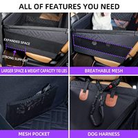 Funda Protectora para Asiento de Coche para Perros, en Tamaños Grande y Pequeño, con Base de Soporte para Sedanes, SUVs, Camionetas y Viajes