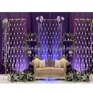 Atractivo telón de fondo de Metal para boda, pared de velas, venta al por mayor, paneles decorativos resistentes, decoraciones de boda, exportaciones DST, superventas - Product Image 1