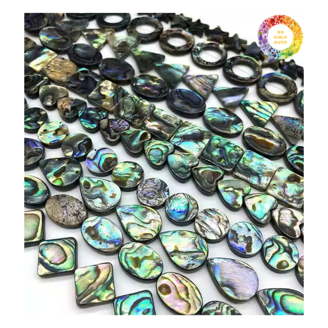 Modern DIY Paua Abalone Shell Round Blanks Natural Mother of Pearl for Jewelry Paua Shell Sheets