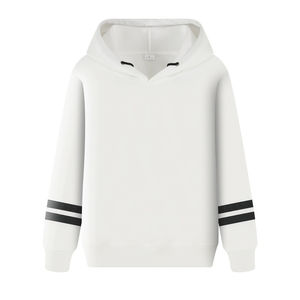 Venta al por mayor de jerséis con capucha para hombre con logotipo personalizado 100% algodón liso Sudadera con capucha para hombre Estilo Vintage en blanco sudaderas con capucha de gran tamaño para hombres - Product Image 4