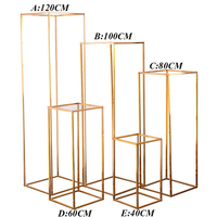 Vente chaude or grand support de fleurs pour la décoration de table de fête de mariage pièce centrale support de fleurs en métal exportateur de l'inde