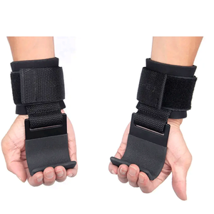 Heavy Duty Haltérophilie Exercice Gym Haltérophilie Crochet De Powerlifting Avec Sangles De Support De Poignet Poignée Crochets Unisexe - Product Image 1