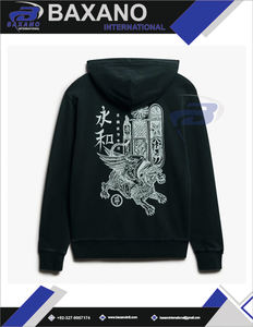 เสื้อฮู้ดดี้ Winter Streetwear ลายกราฟิกด้านหลัง สไตล์ Urban ผ้าฝ้ายฟลีซ 100% แบบสวมหัว สไตล์ Y2K  รับสกรีนโลโก้ - Product Image 4