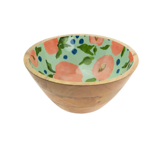 Esmalte impreso madera ensalada Sever Bowl Fruit Hotel restaurante Mesa uso madera ensalada servir tazón precio más bajo - Product Image 4